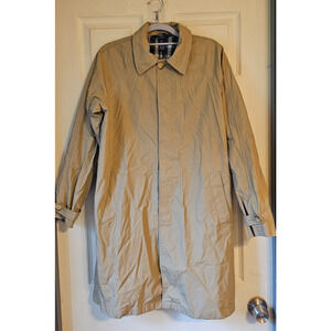 Polo Ralph Lauren Khaki Trench Coat Plaid Lined Classic Jacket Boys L (16/18)